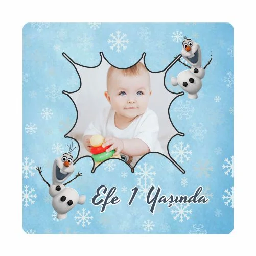 Karlar Ülkesi Elsa Temalı Doğum Günü Magneti